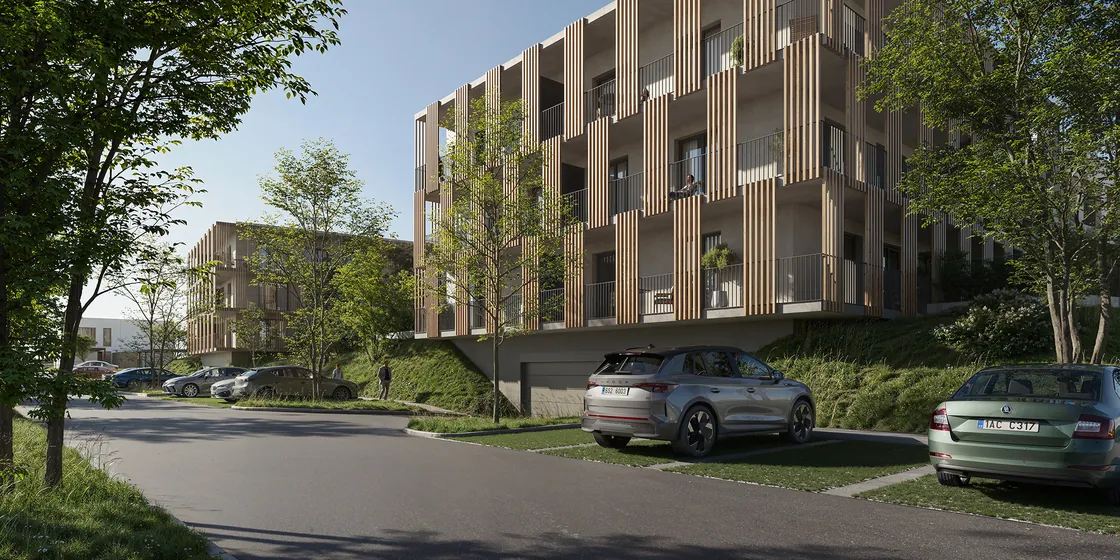 Meander Kbely residential project, Prague — visualisation